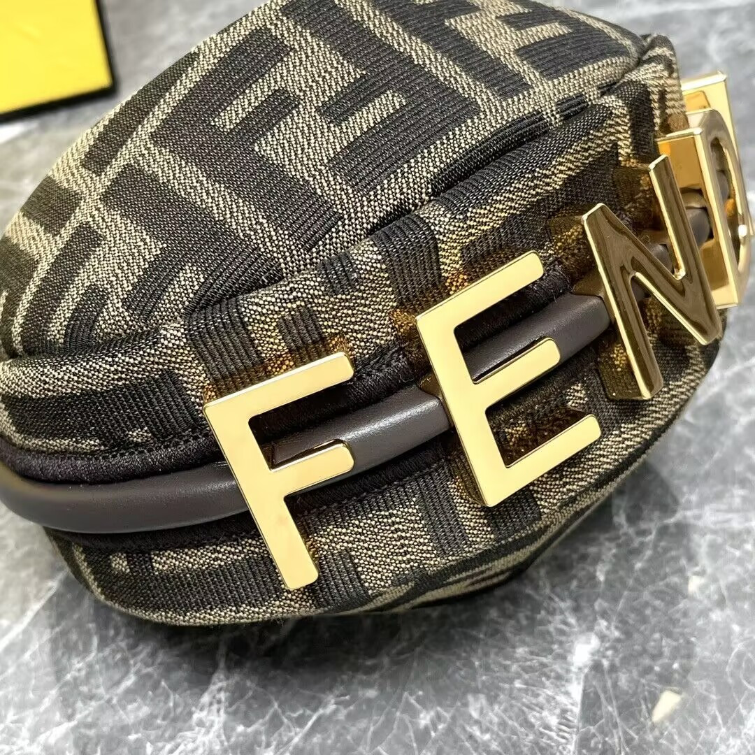 F**di nano F**digraphy hobo bag 14x5x16.5cm