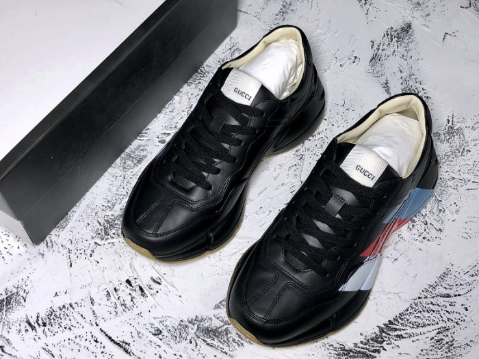 G*u*i rhyton web print leather sneaker 523535 drw00 1000