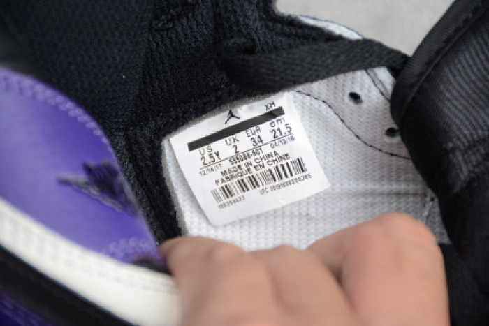 KIDS AIR JORDAN 1 RETRO HIGH OG ‘COURT PURPLE’ 555088-501