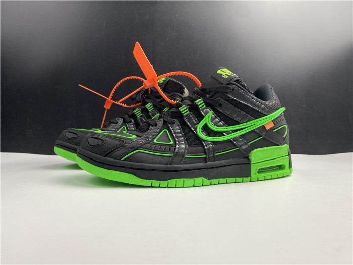 OFF WHITE NIKE AIR RUBBER DUNK “GREEN STRIKE" CU6015-001