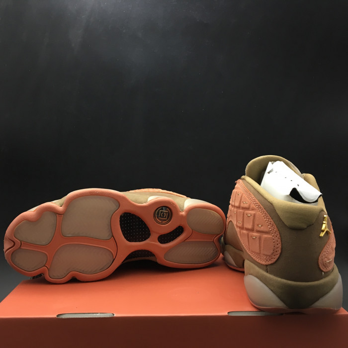 CLOT x Air Jordan 13 Low Sepia Stone/Canteen-Terra Blush AT3102-200