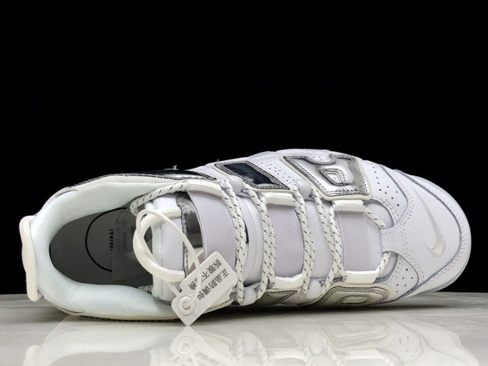 nike air more uptempo Ch*0me white 917593-100