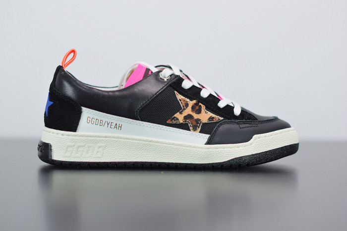 GGD Women’s fuchsia and leopard-print Yeah sneakers
