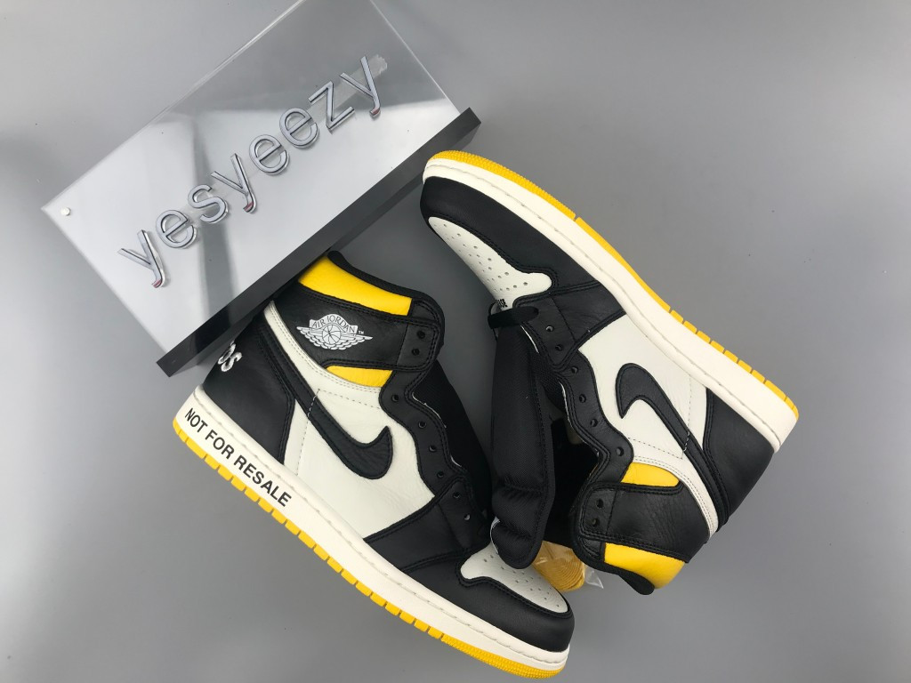 UA AIR JORDAN 1 RETRO HIGH OG NRG NOT FOR RESALE BLACK YELLOW