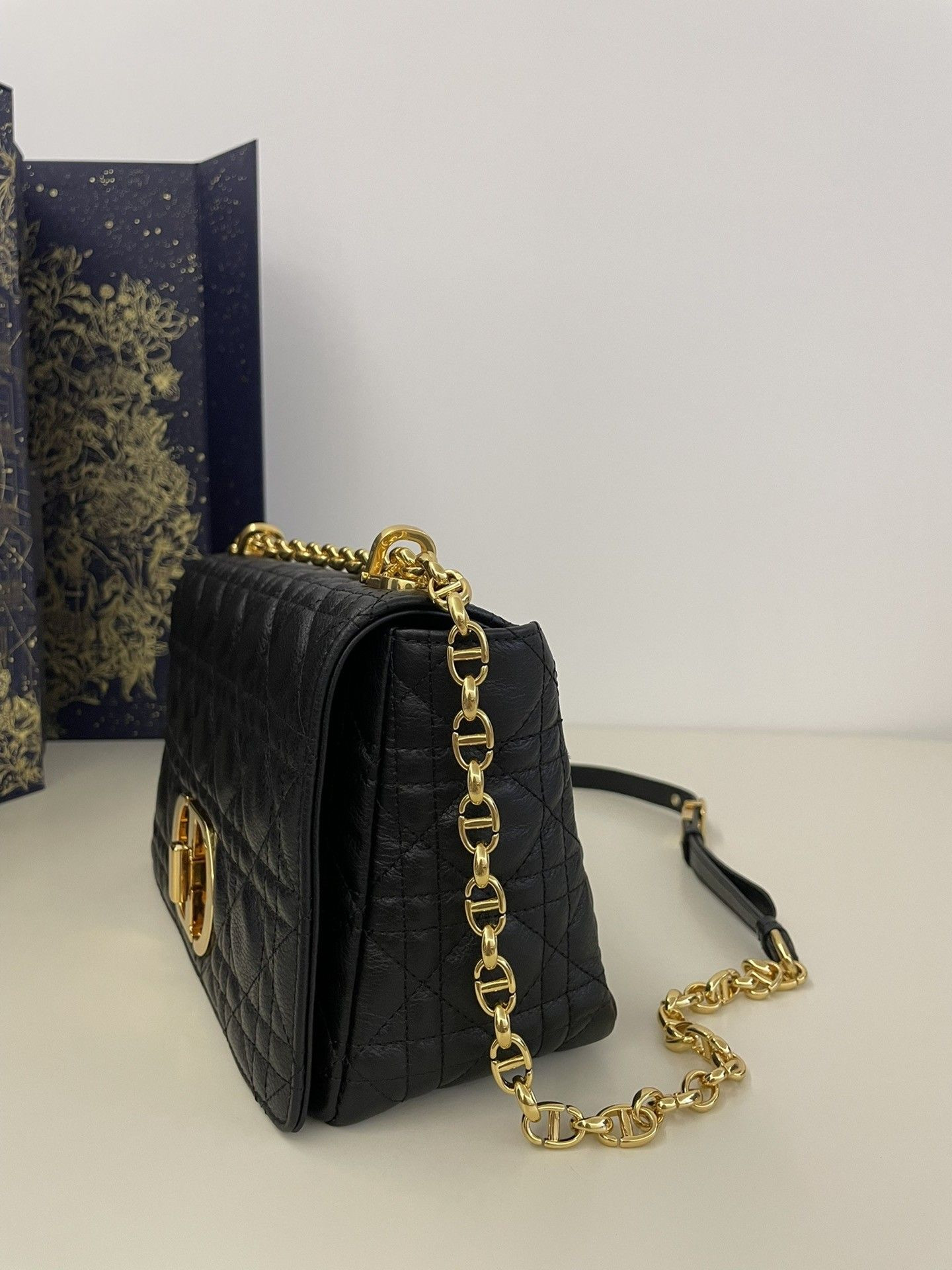 MEDIUM D10r CARO BAG S*pple Cannage Calfskin 25.5 x 15.5 x 8 cm