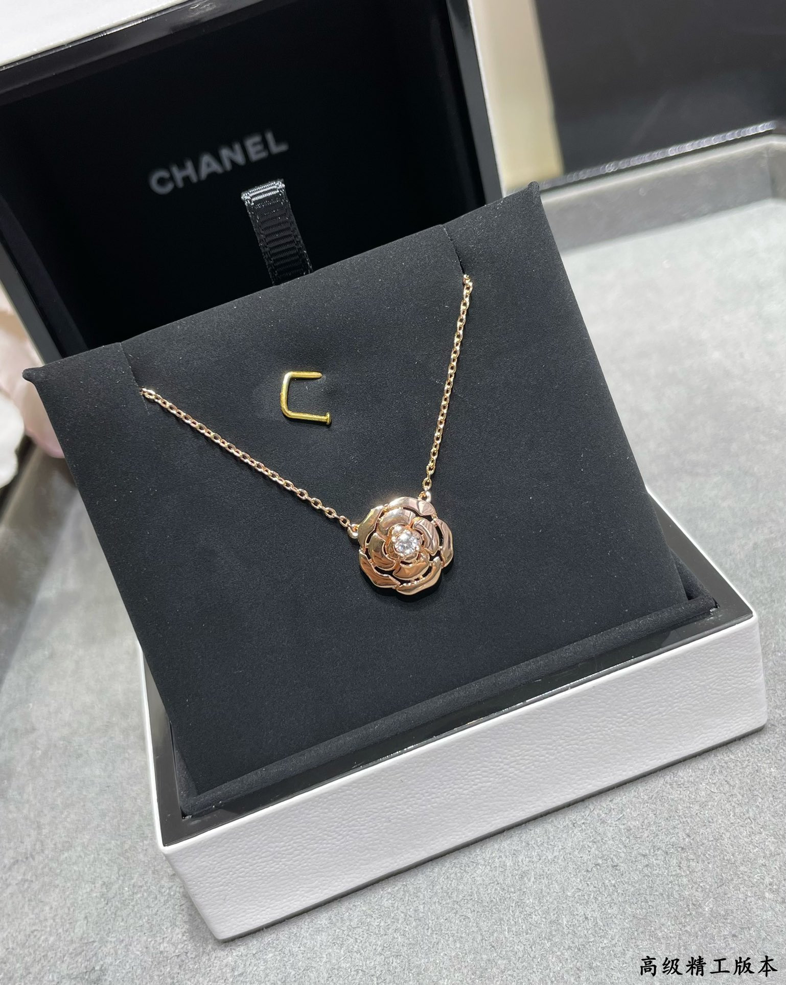 Ch**el Camellia japonica Necklace