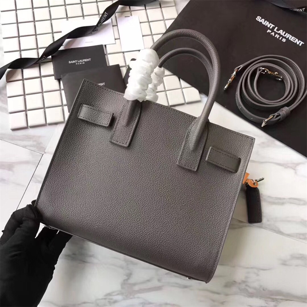 Y51 SAC DE JOUR NANO IN GRAINED LEATHER GREY