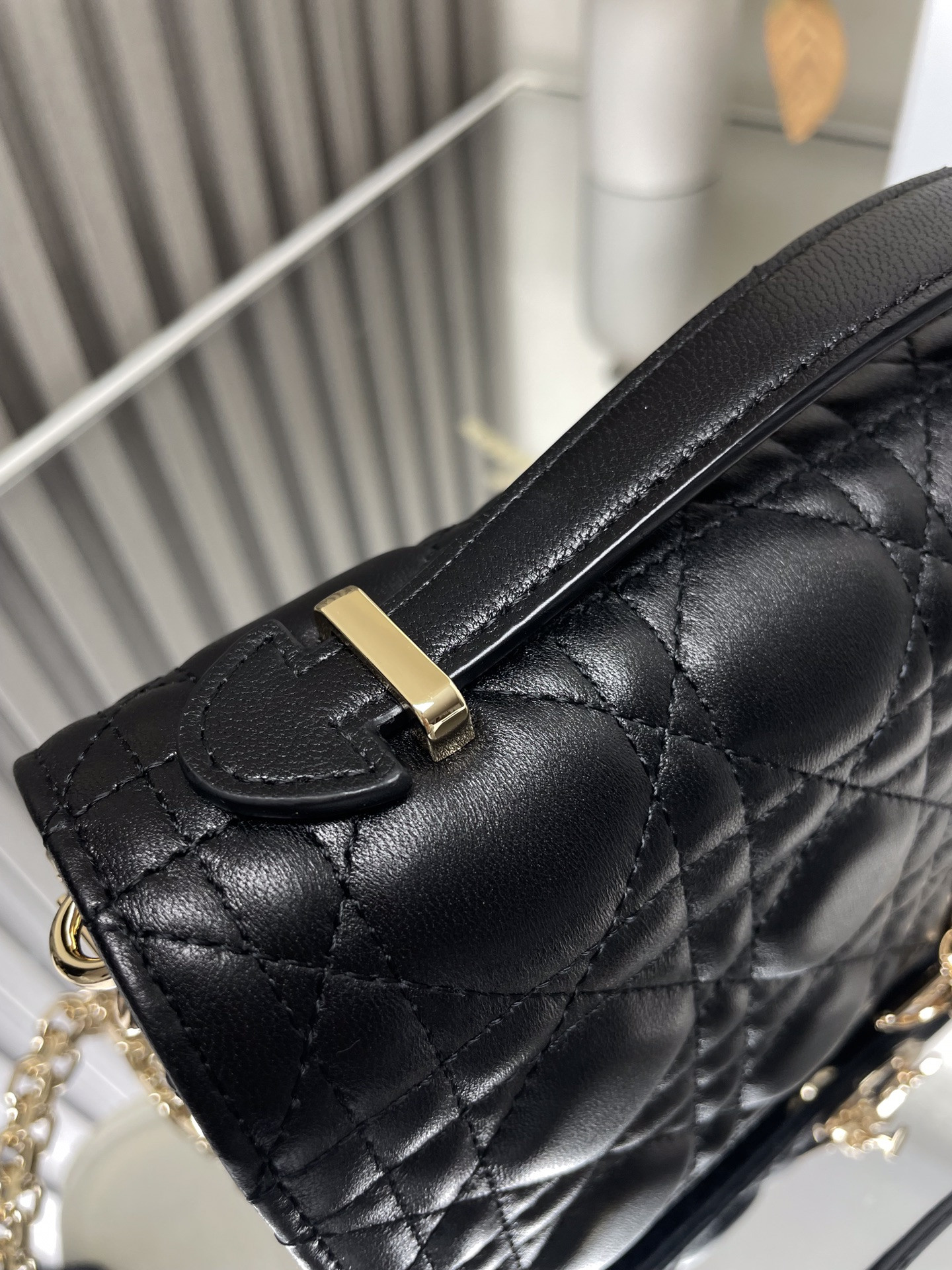 My D10r Top Handle Bag Black 9.5 x 5.5 x 3 inches