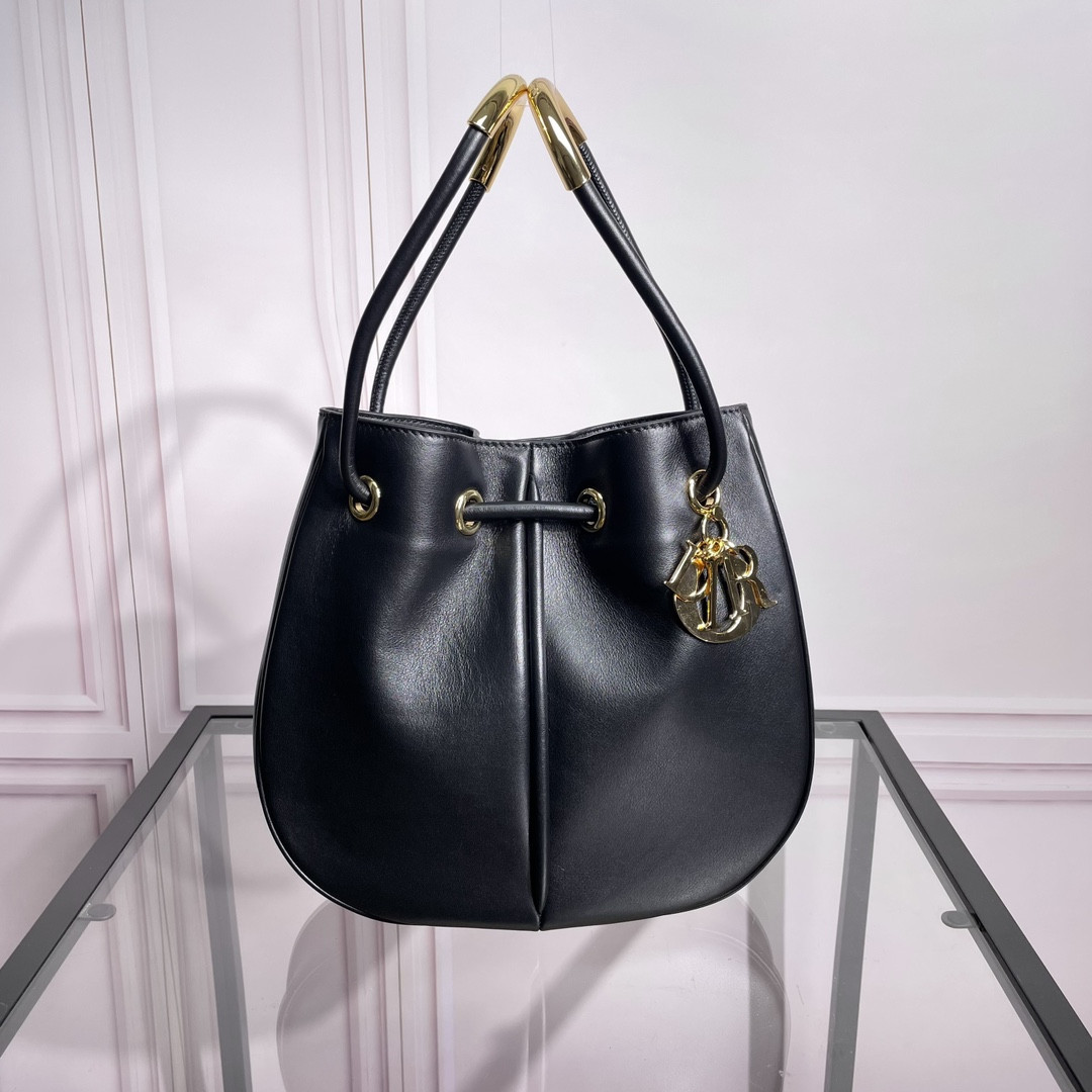 Medium D10r Nolita Bag  Black Calfskin 11 x 10 x 2 inches