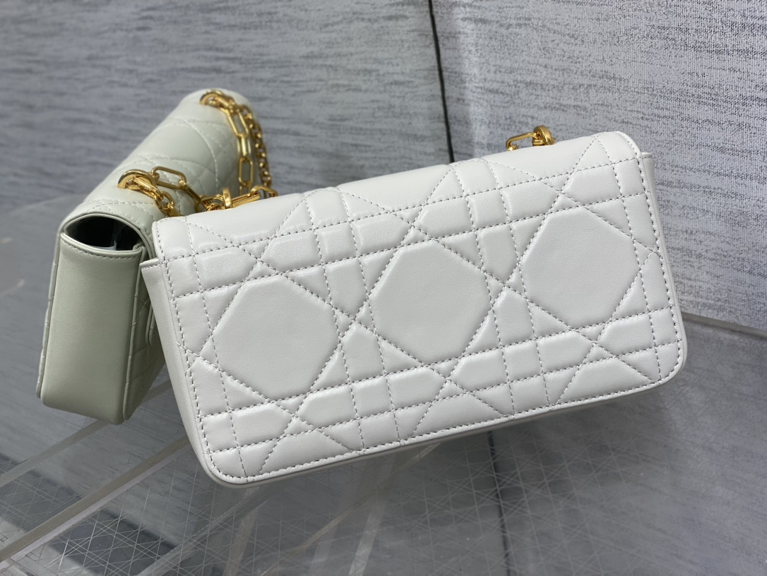 D10r Mini D10r Ange Bag Latte Macrocannage Calfskin 20 x 12 x 5 cm