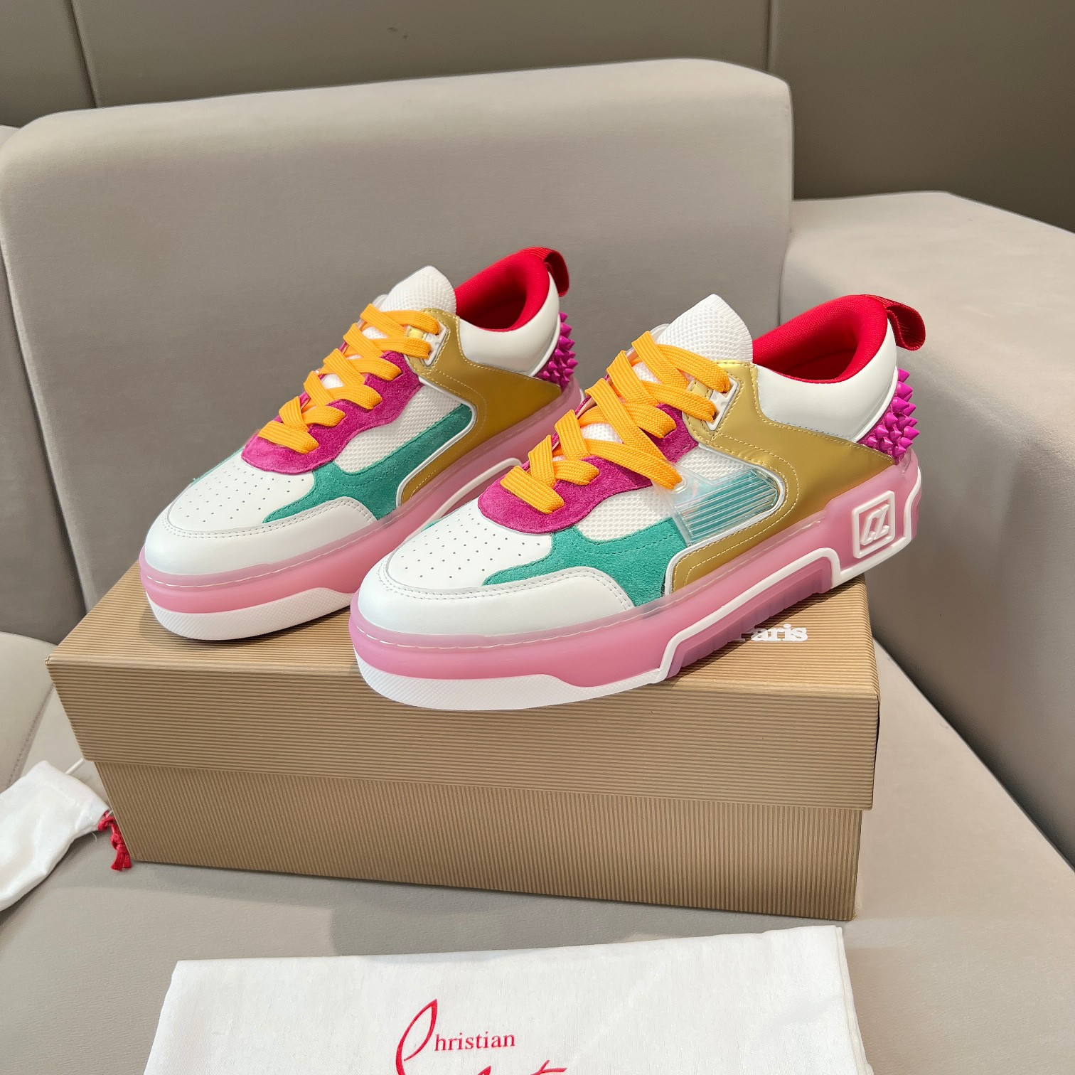 UA Chr1st1an Louboutin 2024 [New]ASTROLOUBI Unisex Thick-Soled Sneakers