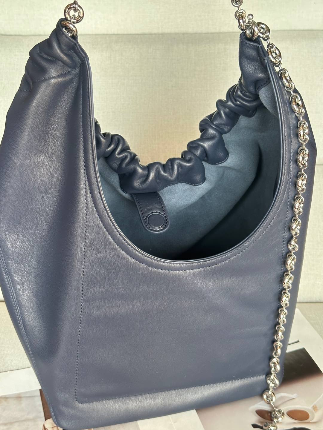 L0ew* Medium Squeeze bag in mellow nappa lambskin 34x33x13.5cm
