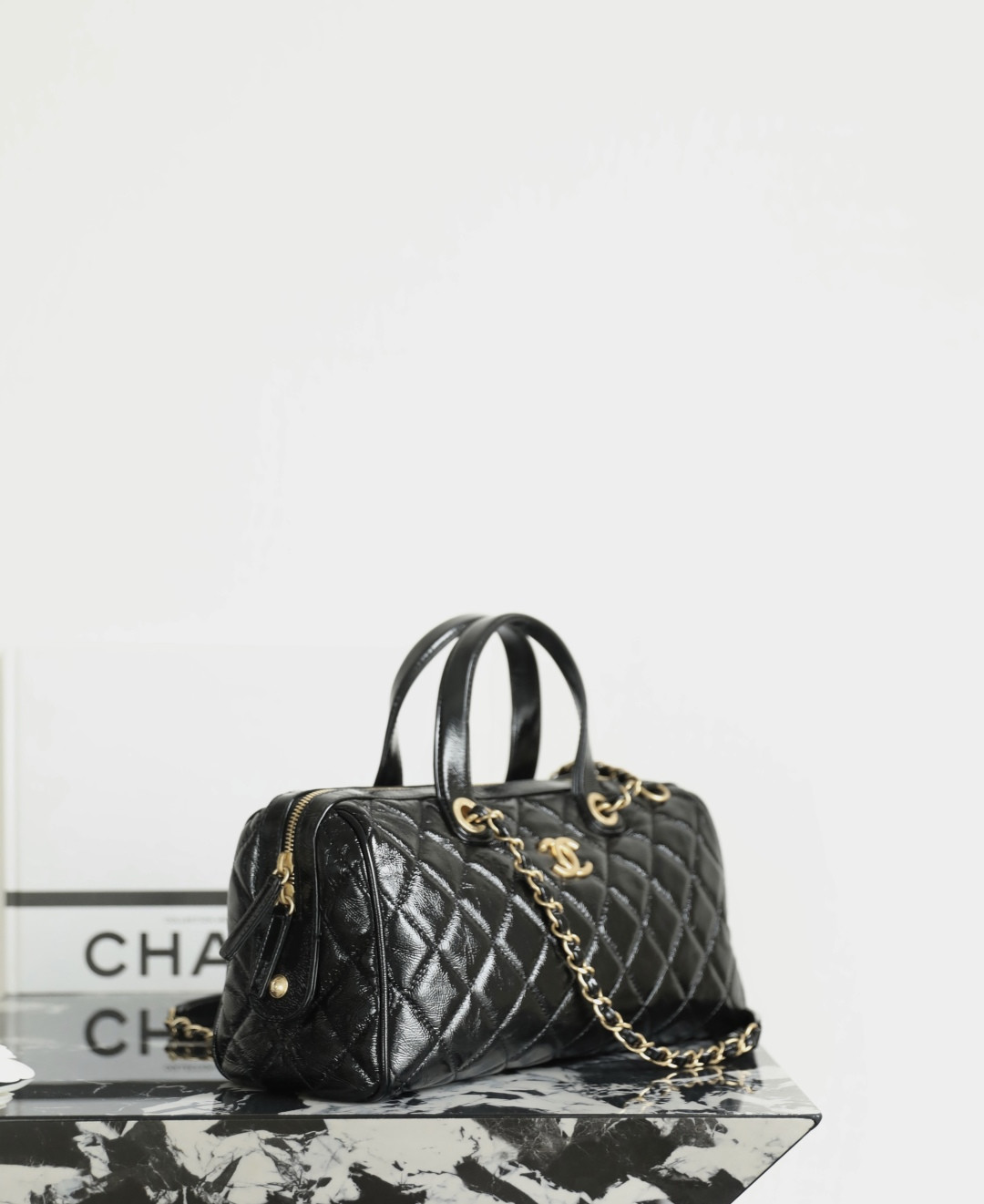 Ch**el Large Bowling Bag AS5579 17x31x13cm